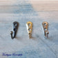 Small bronze single prong Robe hook 31mm x 11mm (20mm High)-Vintique Concepts