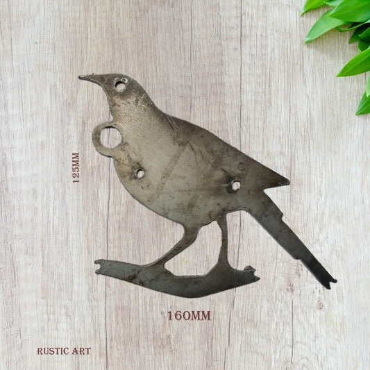Small Mild steel Rusty Metal Bird TUI  160mm x 125mm-Vintique Concepts
