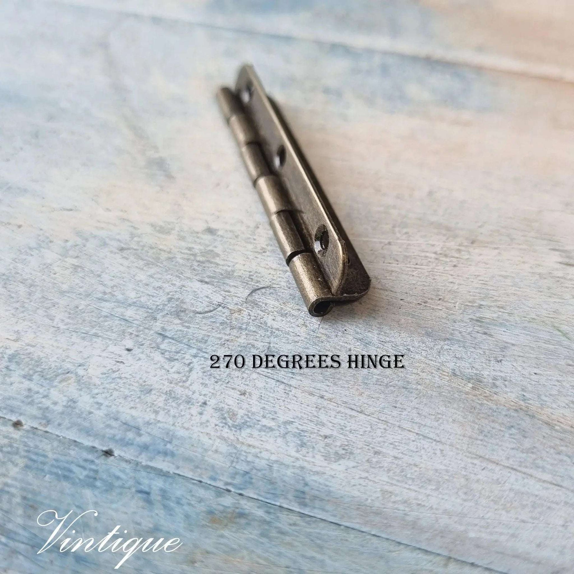 Small Piano Hinge 50mm Long - Bronze Finish - Vintique Concepts