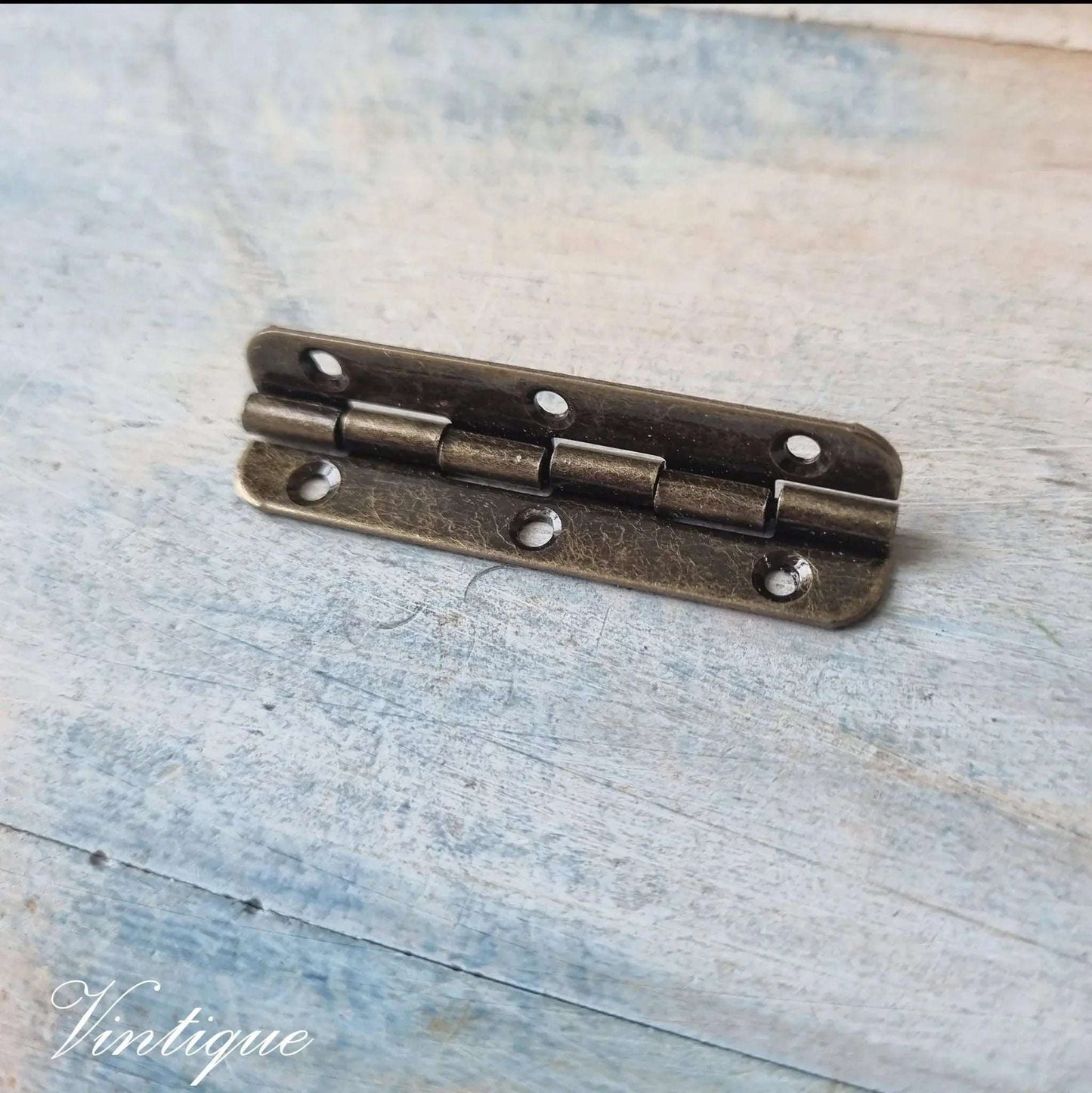 Small Piano Hinge 50mm Long - Bronze Finish - Vintique Concepts