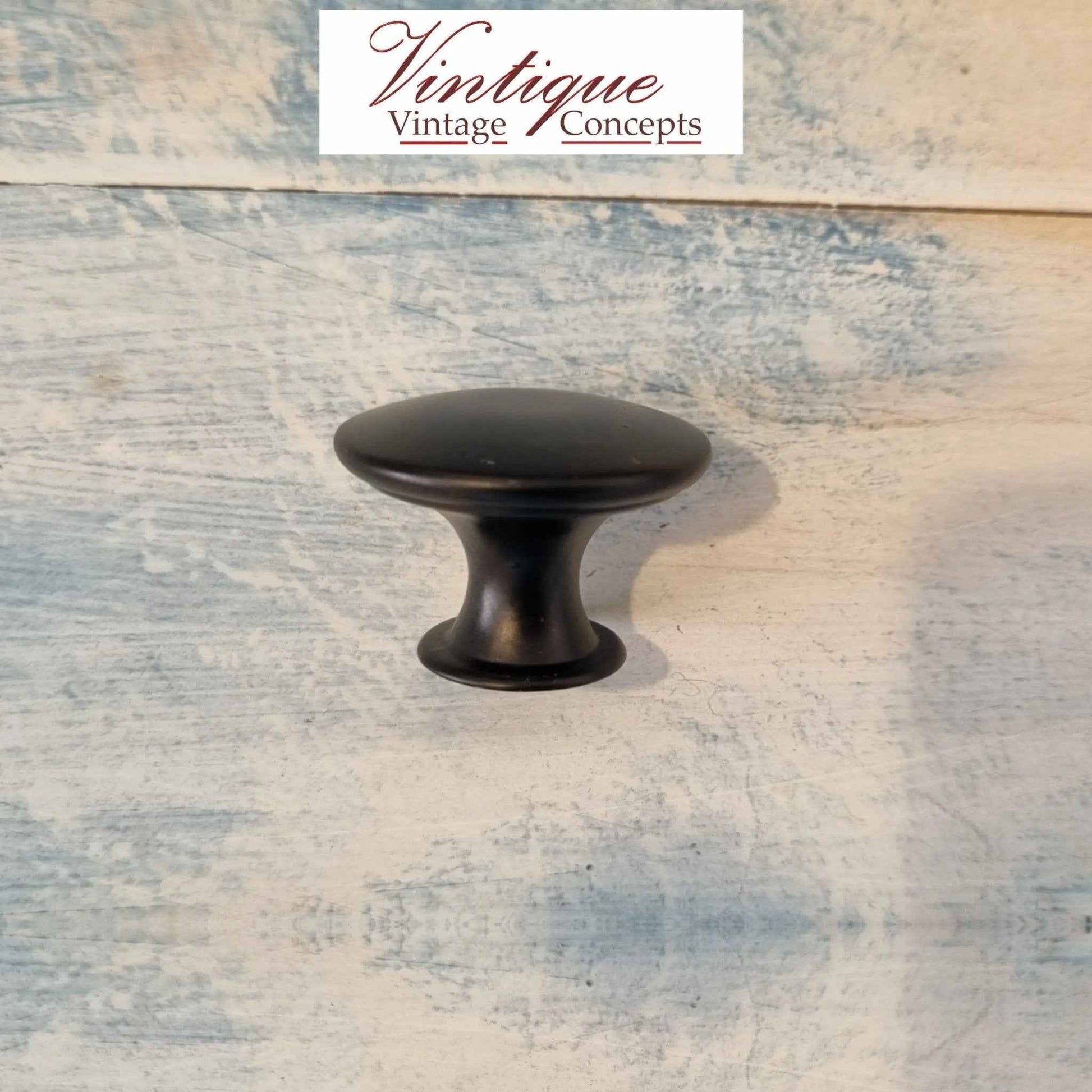 Smooth Alloy Antique Black 30mm  cabinet or drawer Knob