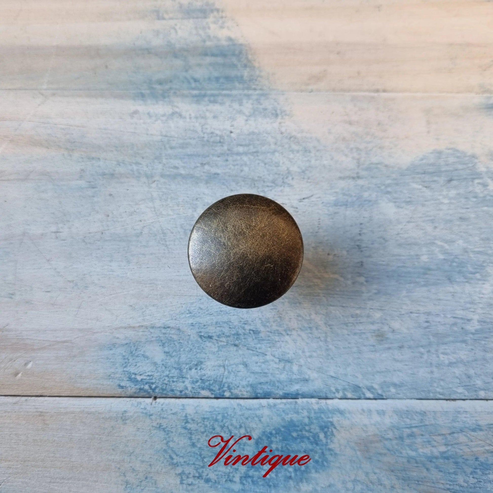 Smooth Alloy Antique Bronze colour 30mm Drawer or Cabinet Knob-Vintique Concepts