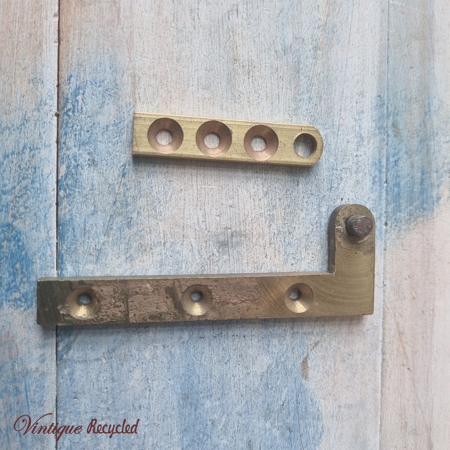 solid antique brass swivel hinge 1 set only-Vintique Concepts