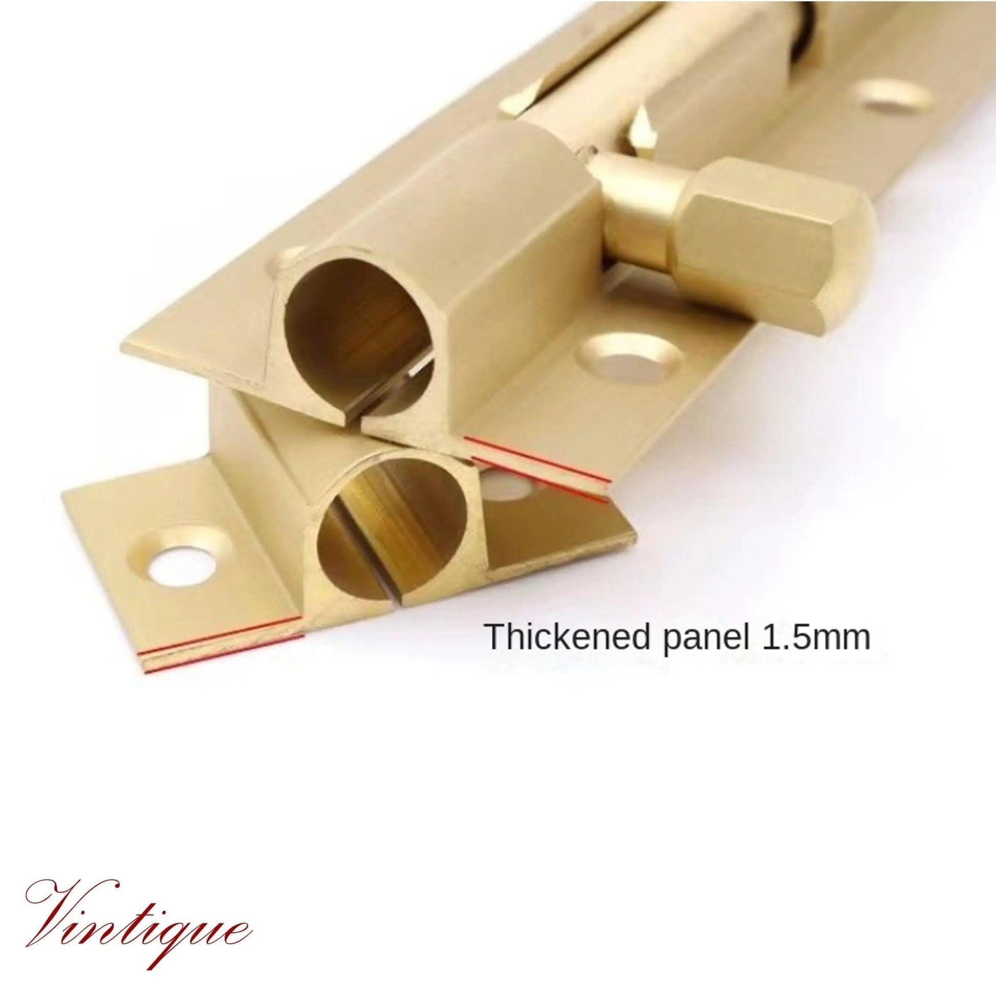 Solid Brass  Sliding Bolt Hardware 100mm long-Vintique Concepts