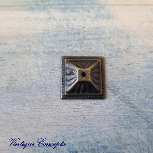 Square Bronze Furniture decorative 21mm x 21mm-Vintique Concepts