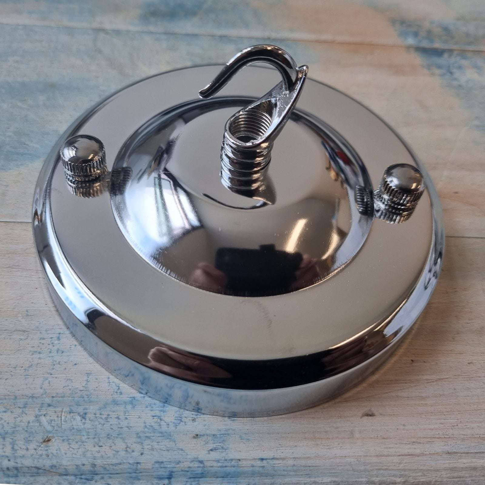 Ceiling Rose Cover Plate Lamp ,chandelier, plant Hook-SILVER-Vintique Concepts