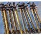 antique Finger lock telescopic brass window stay 200m-350mm-Vintique Concepts