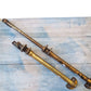 antique Finger lock telescopic brass window stay 200m-350mm-Vintique Concepts