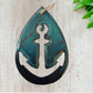 Anchor pendant metal art coated in pourable epoxy 118 x 77mm-Vintique Concepts