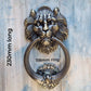 Antique Gold Lion Head door Knocker 118mm ring-Vintique Concepts