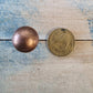 Jumbo copper coloured push Pins or Upholstery Pins 19mm dia - Vintique Concepts