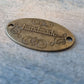 Decorative Hardware - Antique Oval "handmade"tag Bronze 32mm X 19mm