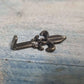 Steel Coat Hook - Small Bronze Fleur De Lis Hook 30mmx20mm (pkt Of 5)