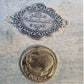 Decorative Hardware - Antique "handmade"tag Silver 42mm X 26mm