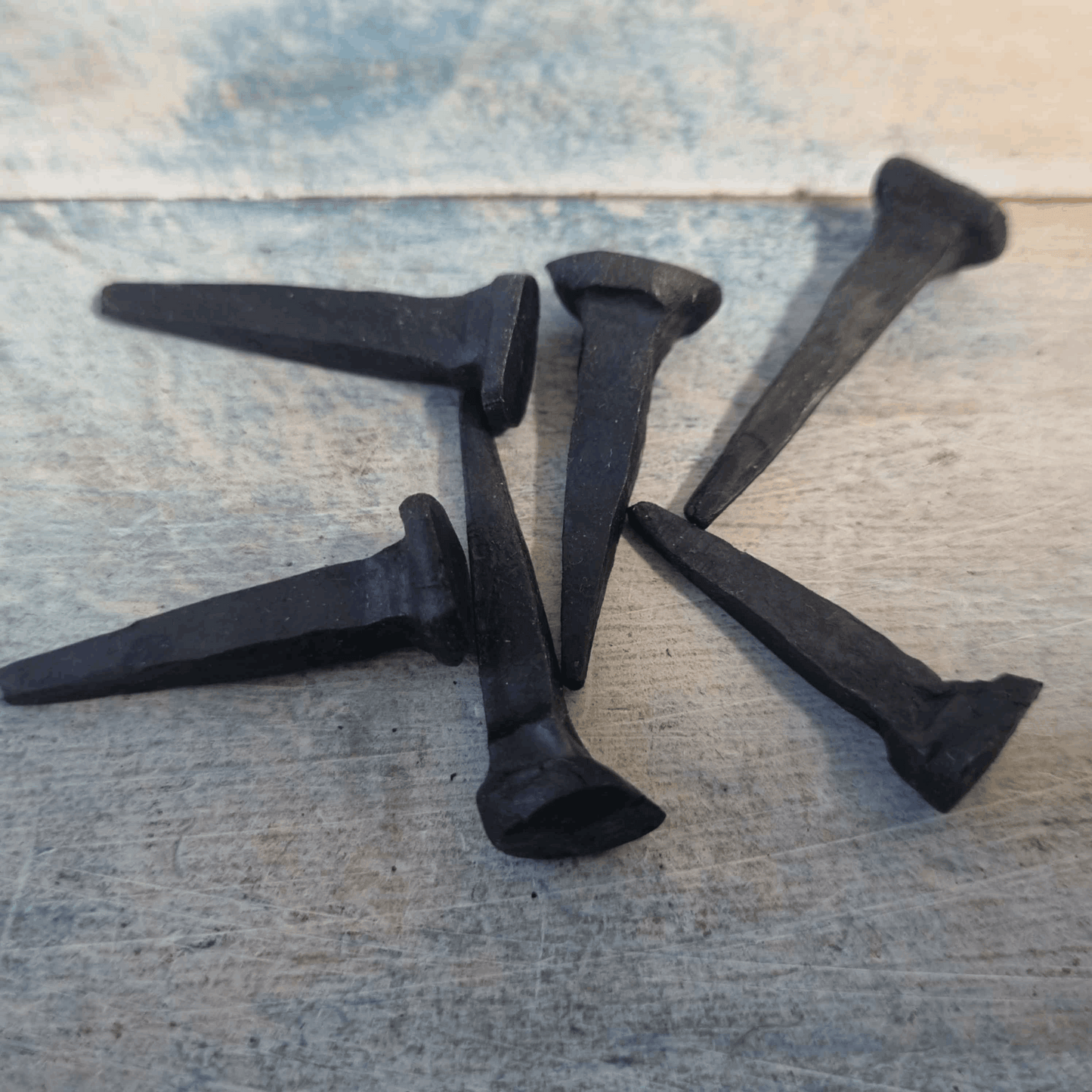 Hand Forged Nails or cleats approx 50mm long-black
