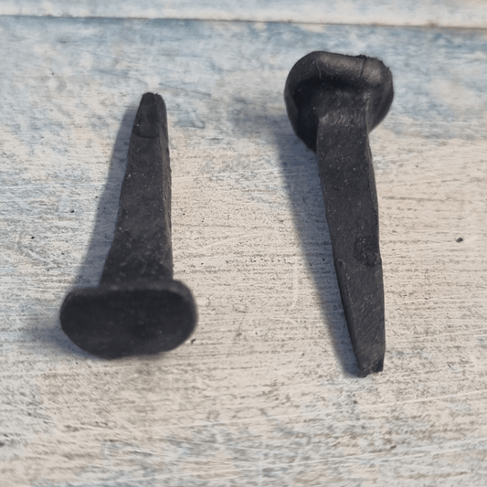 Hand Forged Nails or cleats approx 25mm long-black
