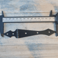 Black rustic arrowhead Strap Hinge - 147mm x 25mm