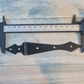 Black rustic arrowhead Strap Hinge - 147mm x 25mm