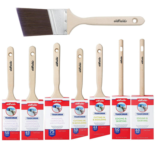 Tradesman Advanced Synthetic Filament Sash & Angle Cutters Paint Brushes from Oldfields-Vintique Concepts