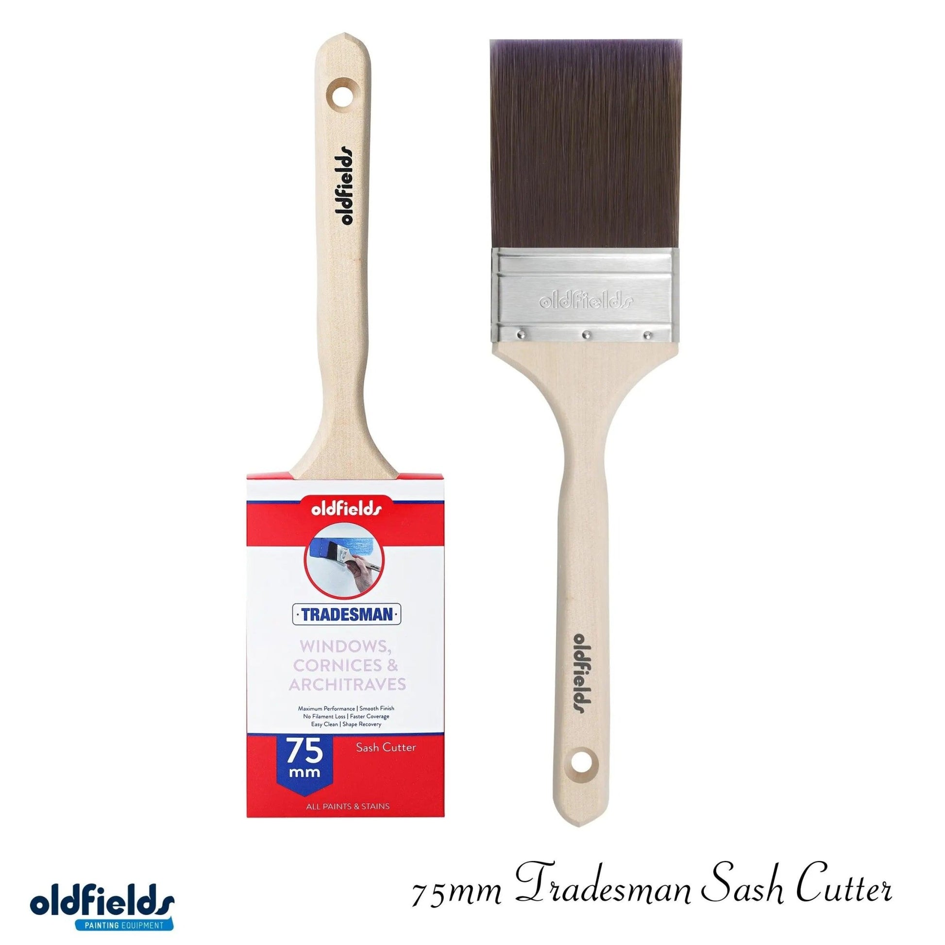 Tradesman Advanced Synthetic Filament Sash & Angle Cutters Paint Brushes from Oldfields-Vintique Concepts