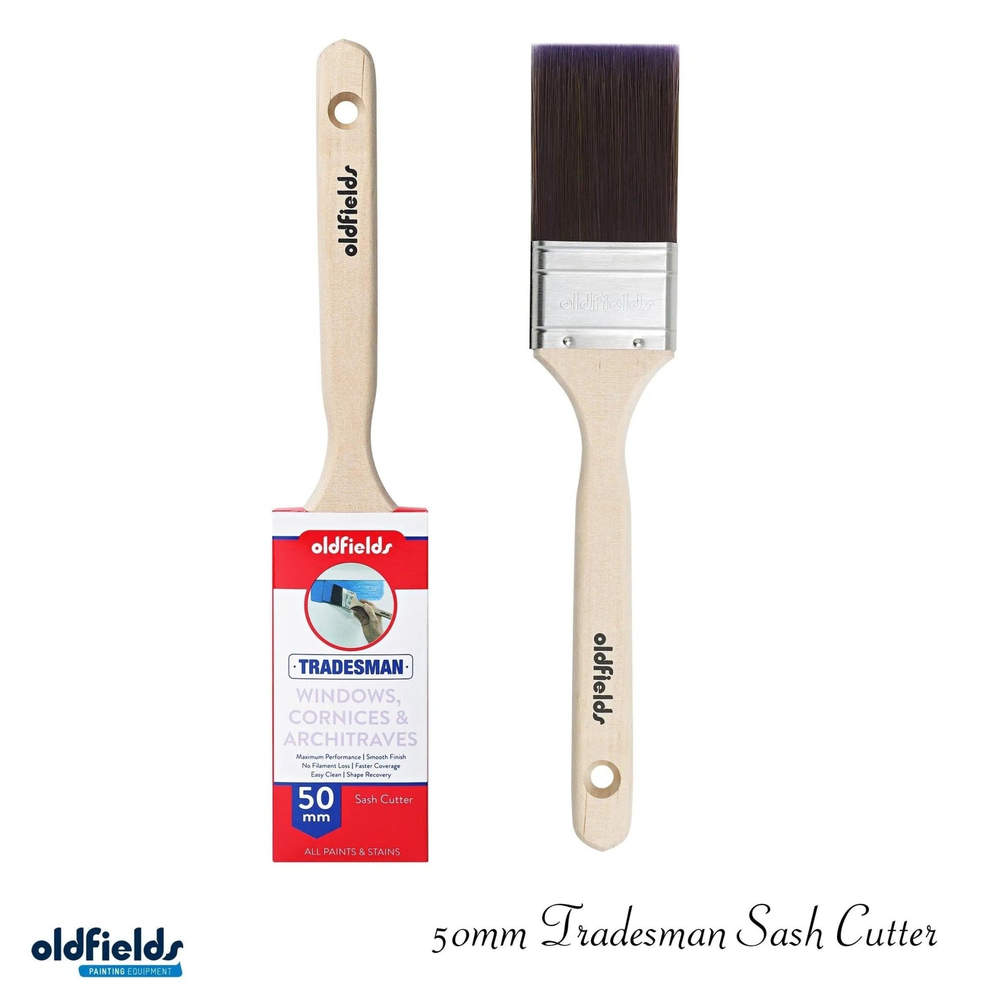 Tradesman Advanced Synthetic Filament Sash & Angle Cutters Paint Brushes from Oldfields-Vintique Concepts