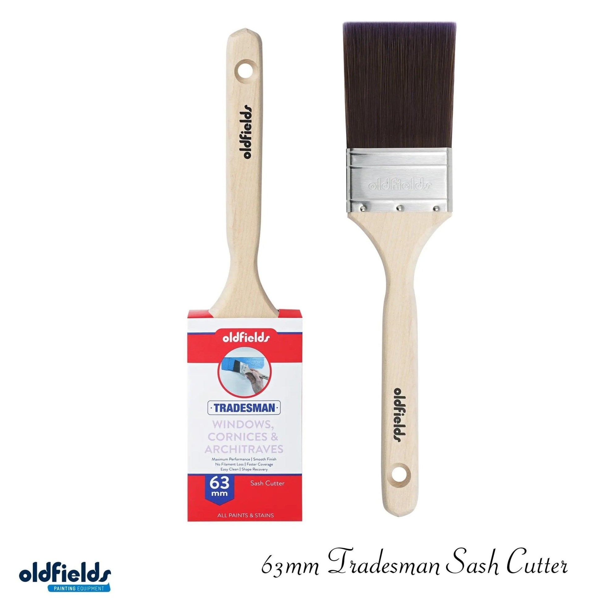 Tradesman Advanced Synthetic Filament Sash & Angle Cutters Paint Brushes from Oldfields-Vintique Concepts