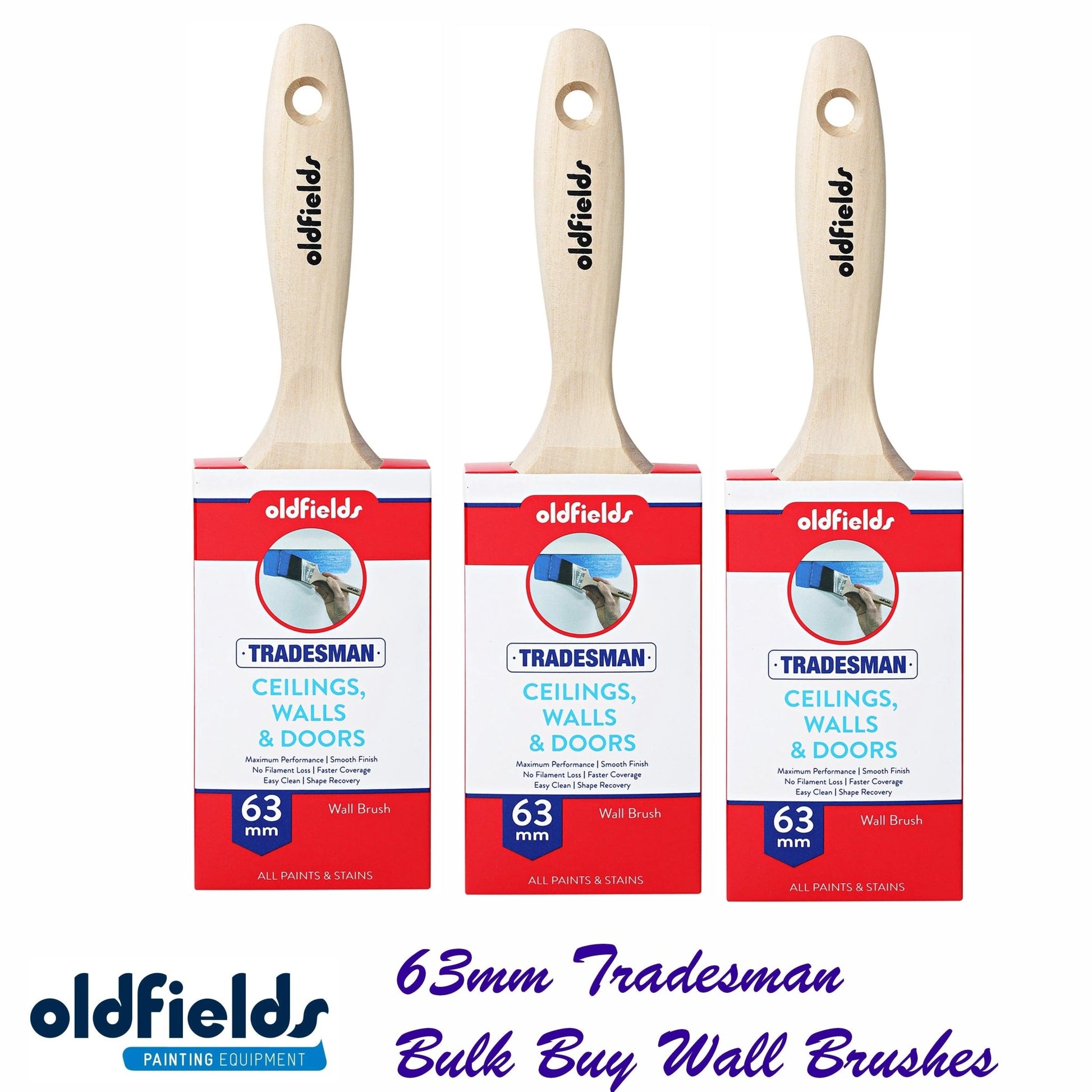 Tradesman Advanced Synthetic Filament Wall Paint Brushes from Oldfields-Vintique Concepts