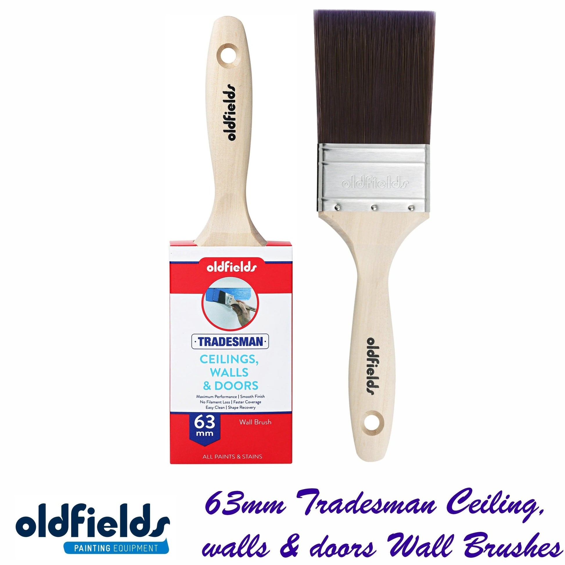Tradesman Advanced Synthetic Filament Wall Paint Brushes from Oldfields-Vintique Concepts