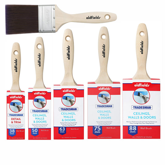 Tradesman Advanced Synthetic Filament Wall Paint Brushes from Oldfields-Vintique Concepts