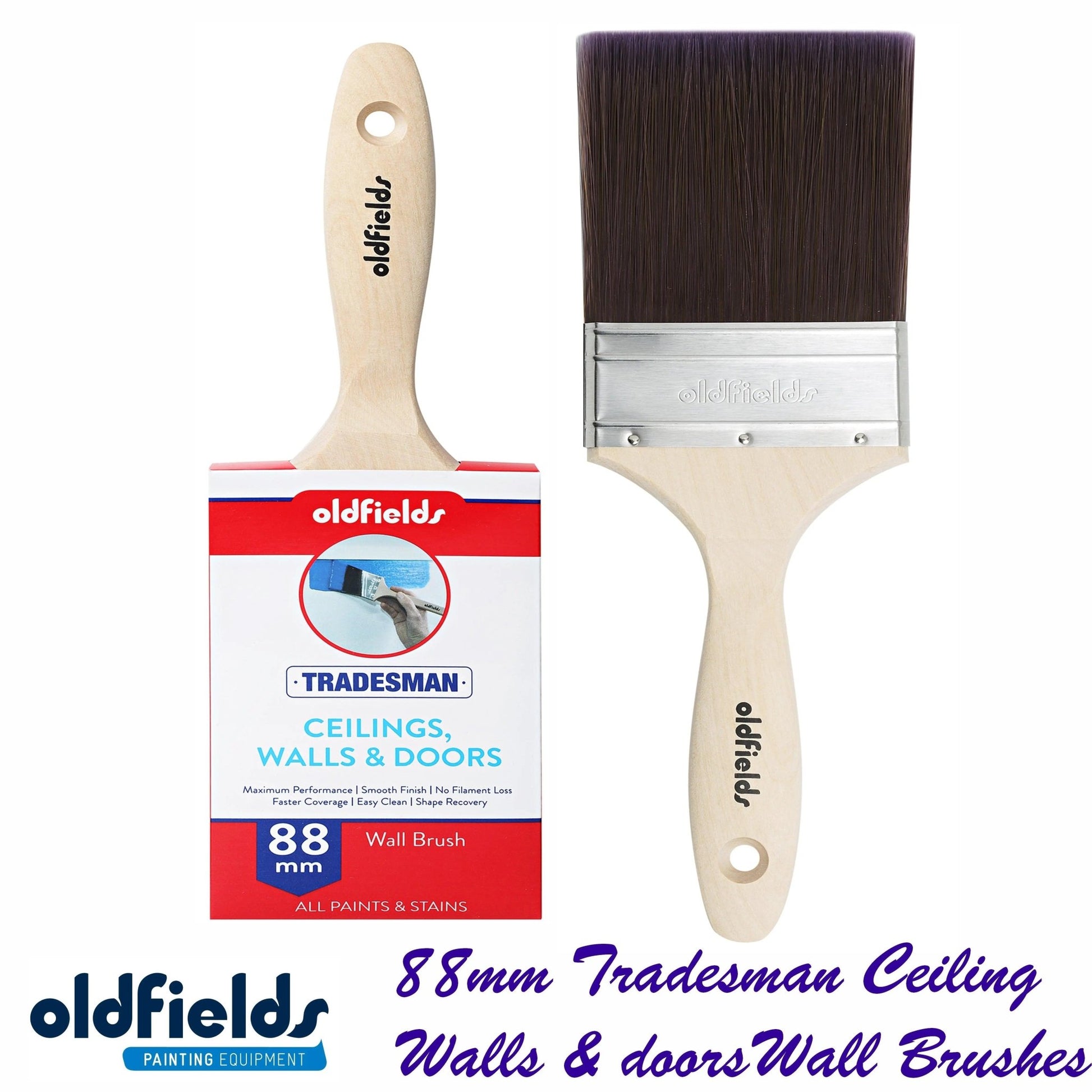 Tradesman Advanced Synthetic Filament Wall Paint Brushes from Oldfields-Vintique Concepts