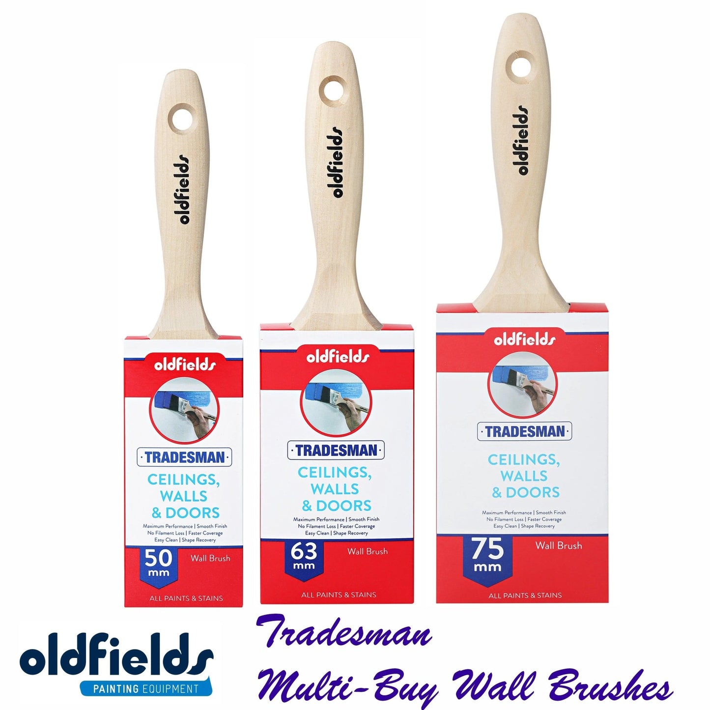 Tradesman Advanced Synthetic Filament Wall Paint Brushes from Oldfields-Vintique Concepts