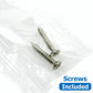 100mm Anodised alloy silver Number -Screw on  (0-9)