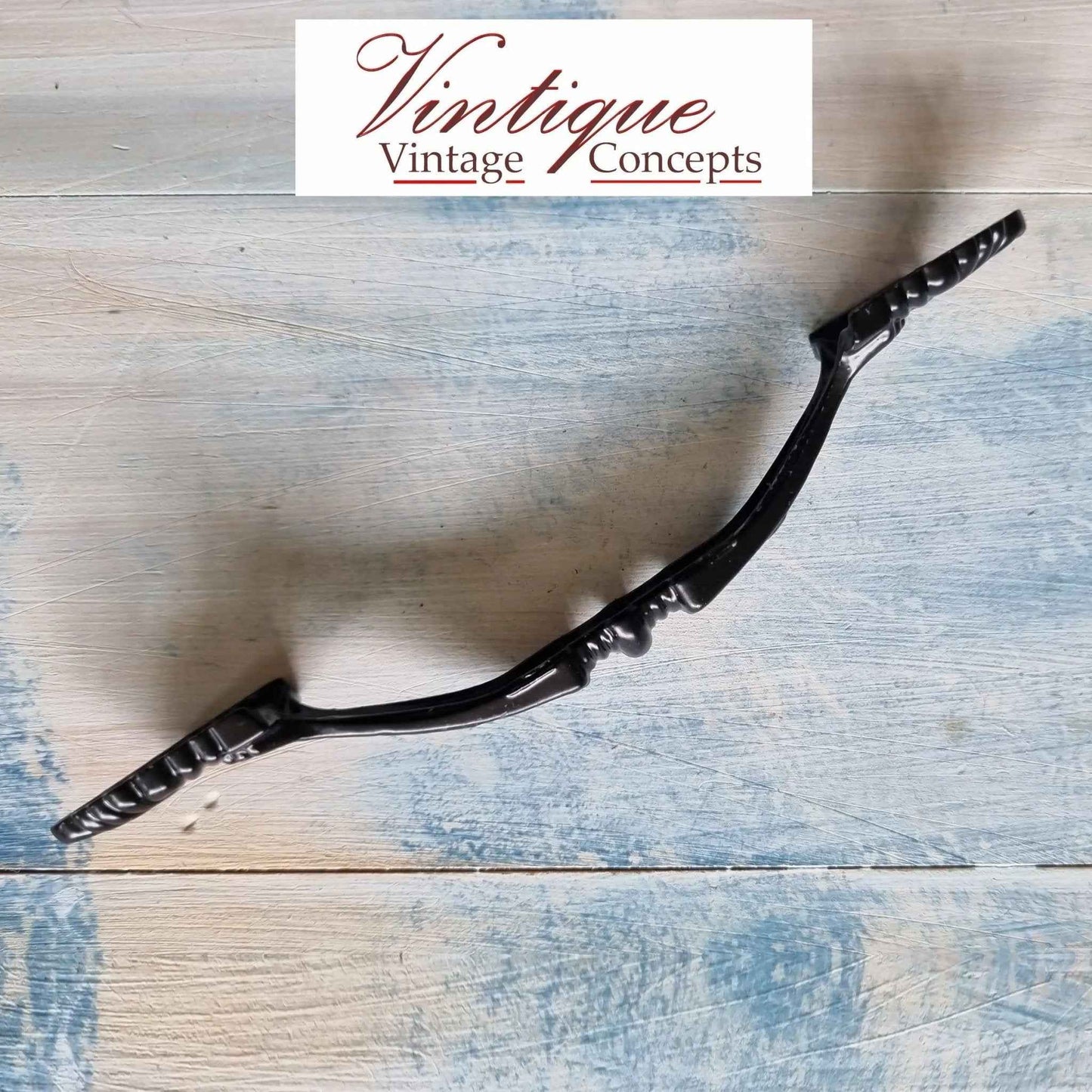Victorian Ornate Black Cabinet Handle 147mm Long