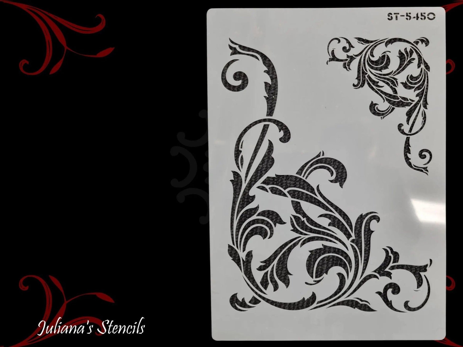 Victorian Swirls (2) Vintage furniture paint stencil (A4 Size)-Vintique Concepts