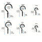 Vintage Black Cup Hooks 6 sizes-Vintique Concepts