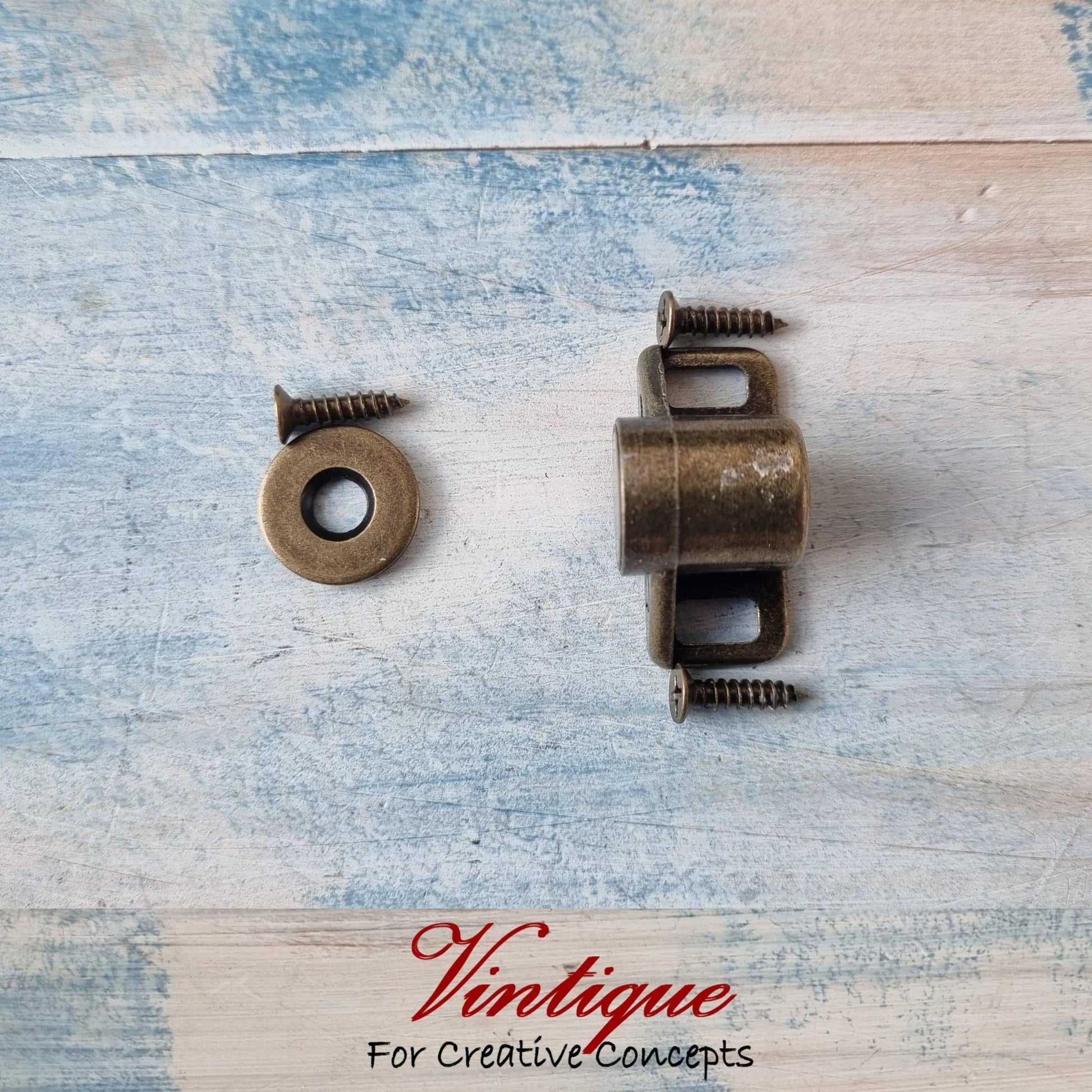 Vintage Bronze magnetic cupboard Catch-Vintique Concepts