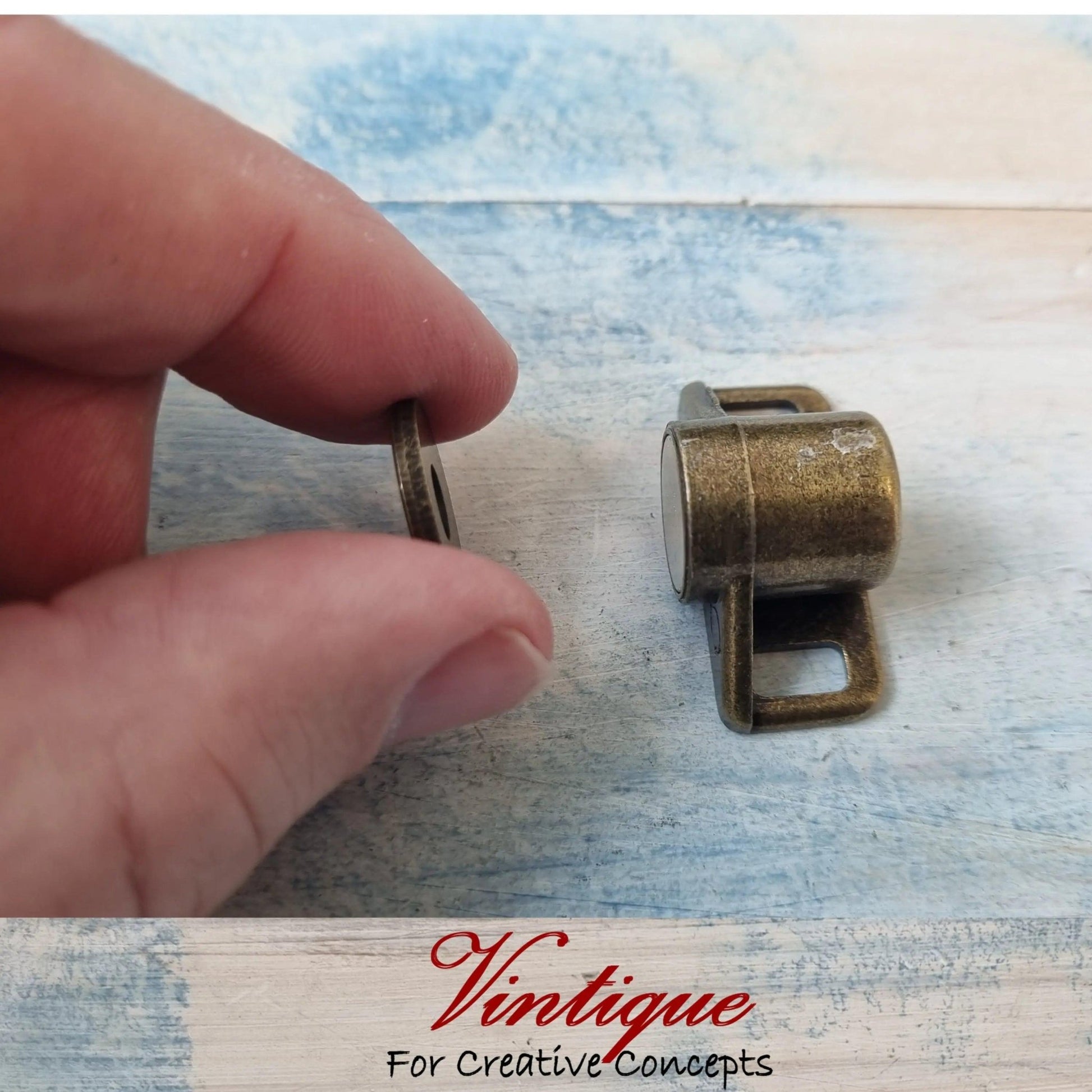 Vintage Bronze magnetic cupboard Catch-Vintique Concepts