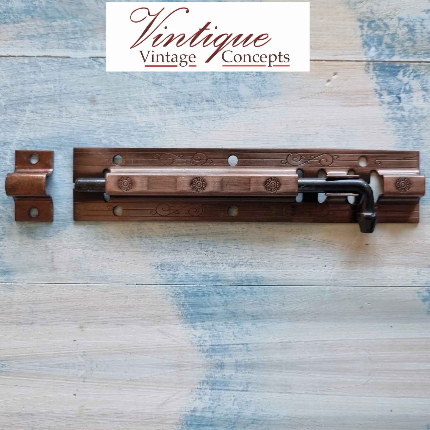Vintage Bronze Sliding Bolt Hardware 160mm x 30mm