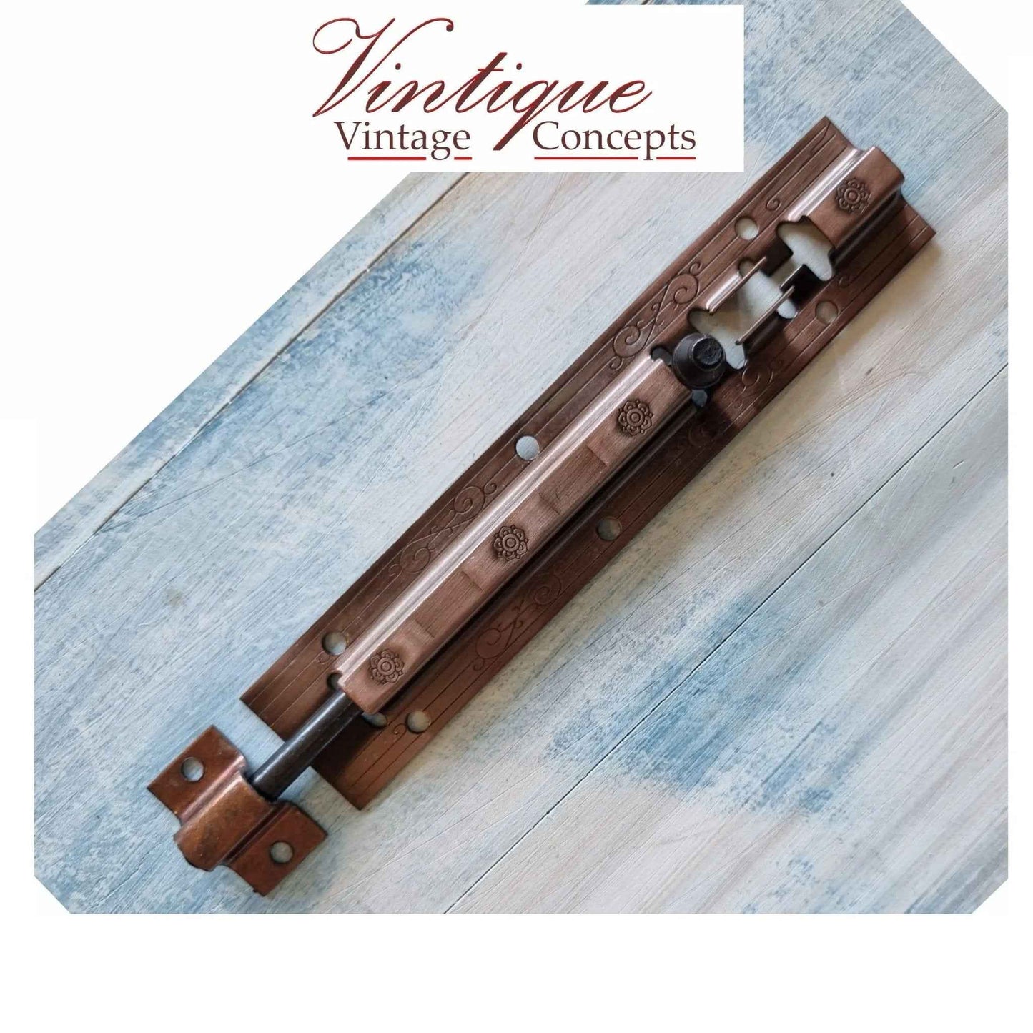 Vintage Bronze Sliding Bolt Hardware 160mm x 30mm