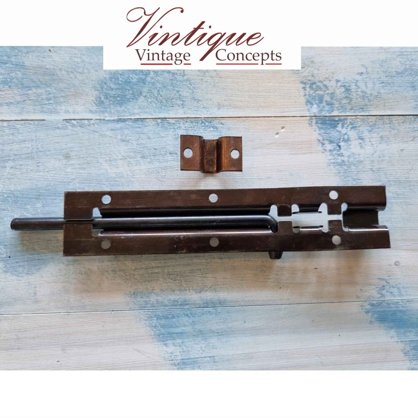 Vintage Bronze Sliding Bolt Hardware 160mm x 30mm