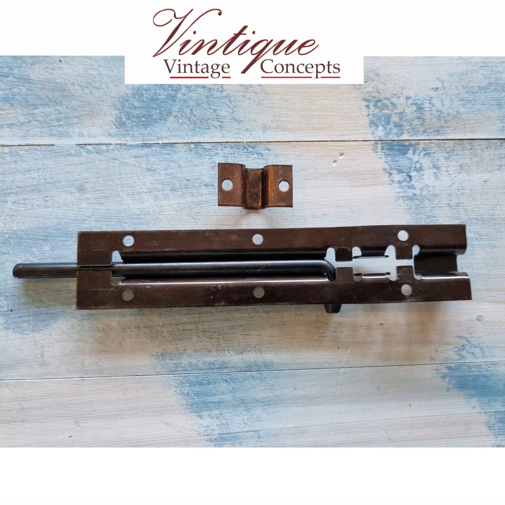 Vintage Bronze Sliding Bolt Hardware 160mm x 30mm