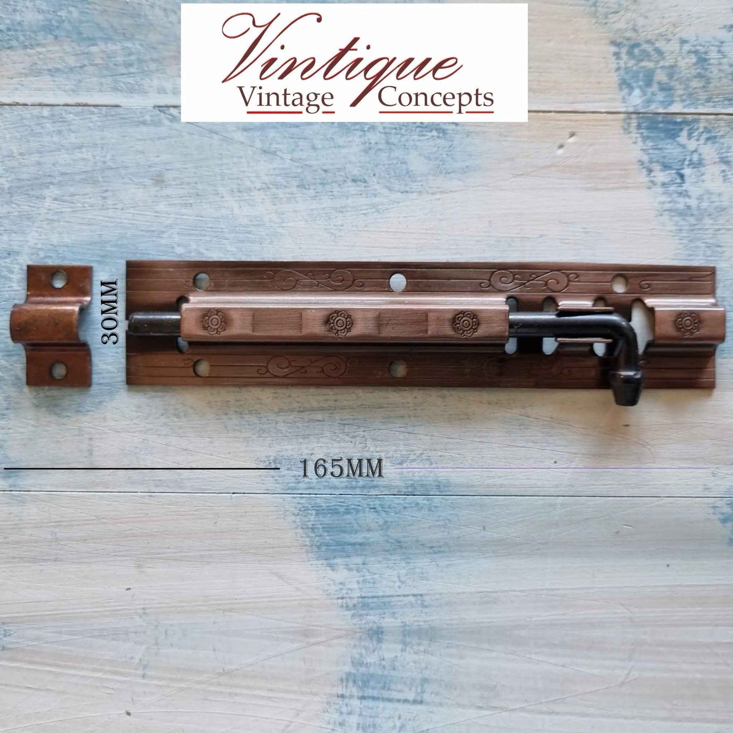 Vintage Bronze Sliding Bolt Hardware 160mm x 30mm