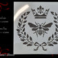 Vintage Crown & Royal Bee furniture paint stencil 305mm x 305mm-Vintique Concepts