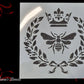 Vintage Crown & Royal Bee furniture paint stencil 305mm x 305mm-Vintique Concepts