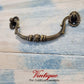 Vintage Delicate swing Antique Bronze drawer Handle Pull 125mm long-Vintique Concepts