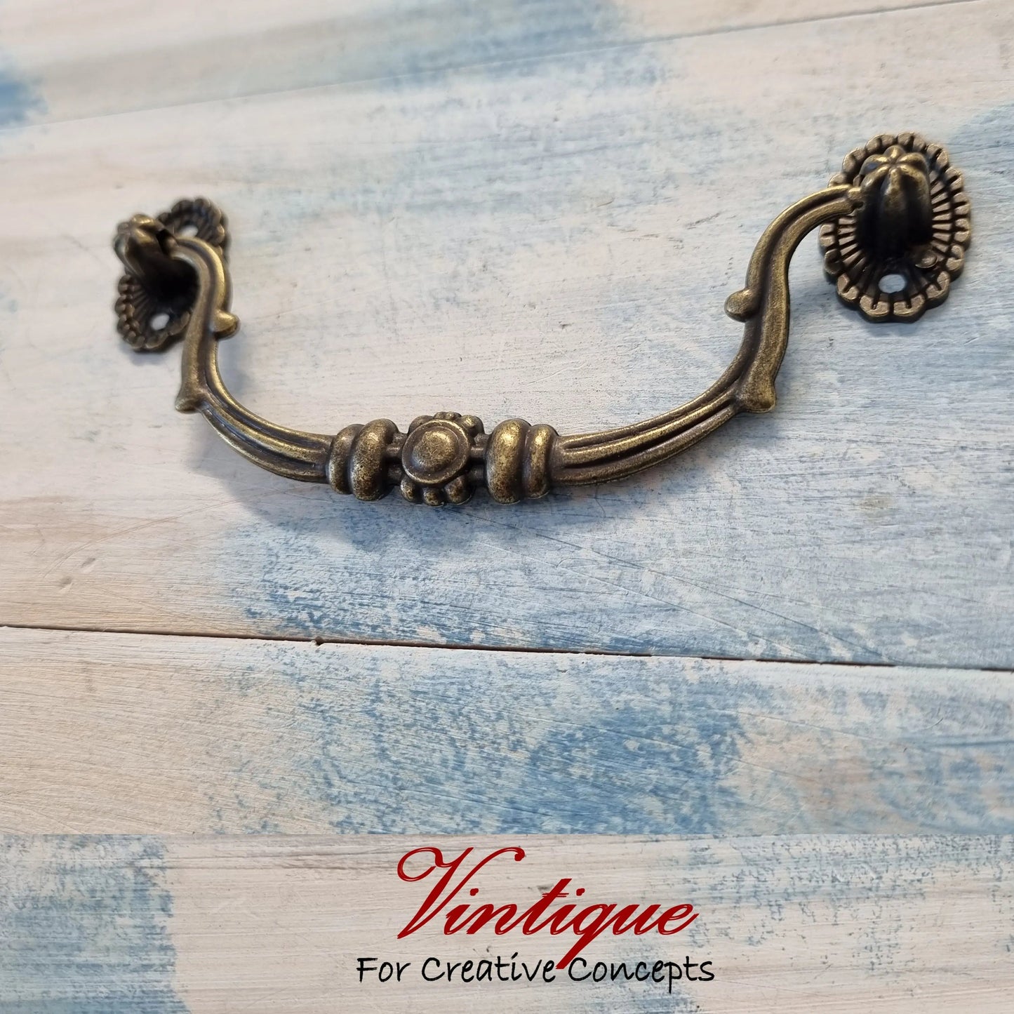 Vintage Delicate swing Antique Bronze drawer Handle Pull 125mm long-Vintique Concepts