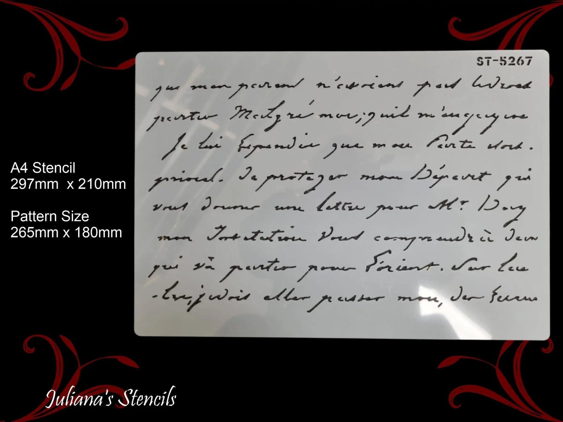 Vintage french writting furniture and wall Paint Stencil-Vintique Concepts