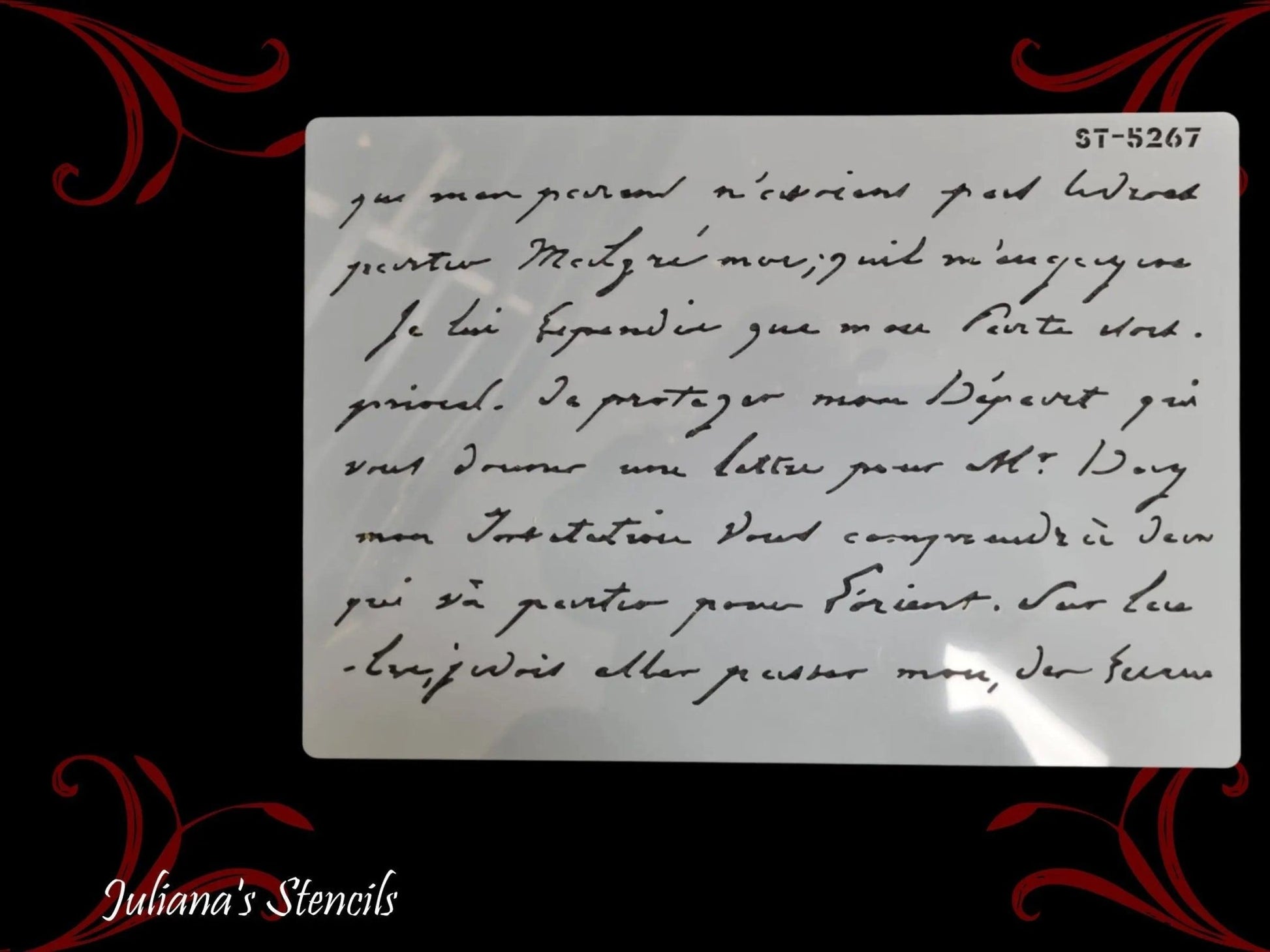 Vintage french writting furniture and wall Paint Stencil-Vintique Concepts