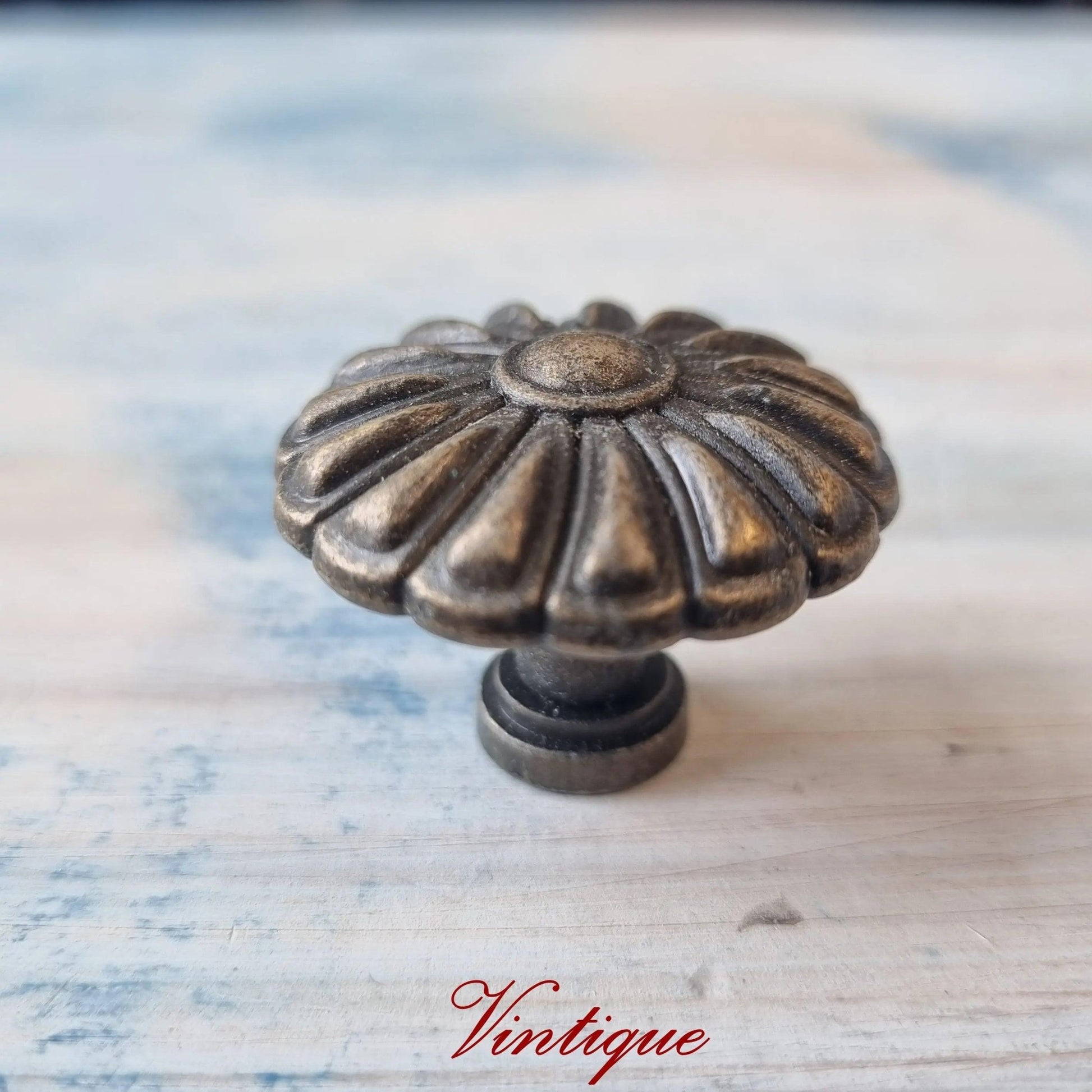 Vintage Propeller Bronze Drawer Knob 34mm diameter-Vintique Concepts