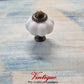 Vintage style acrylic cabinet knob 30mm-Renaissance White-Vintique Concepts